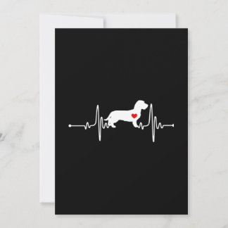 Carte De Correspondance Wirehaired Dachshund dog heartbeat