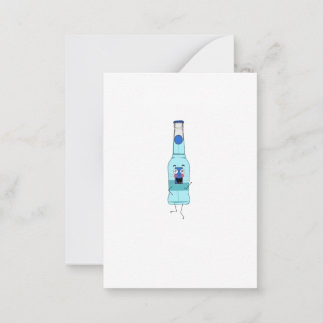 Carte De Correspondance WKD Bleu, boisson, mignon (Devant)