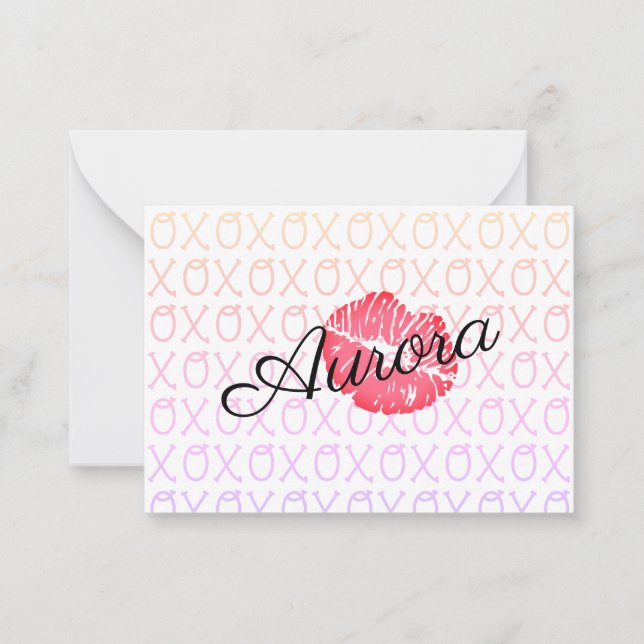 Carte De Correspondance XOXO bisou (Devant)