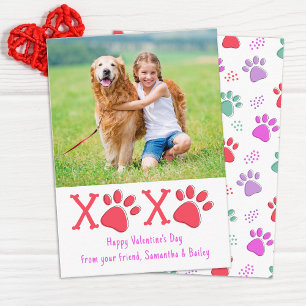 Carte De Correspondance XOXO Saint-Valentin Enfants Chambre Chien Photo