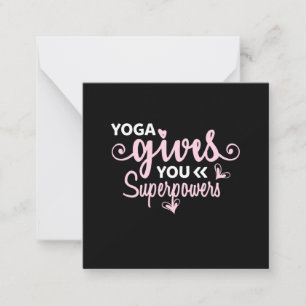 Carte De Correspondance Yoga Lover Yoga vous donne des super-pouvoirs