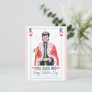Carte De Correspondance You Suit Me King of Hearts Valentine