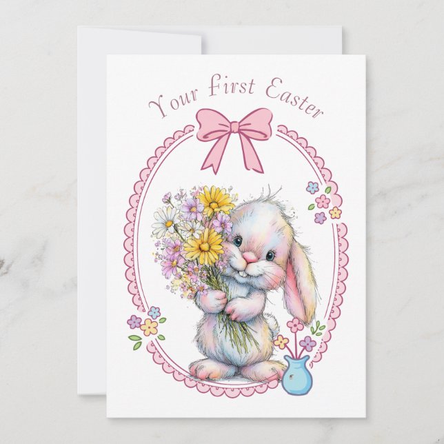 Carte De Correspondance Your First Easter Flat Note Card (Devant)