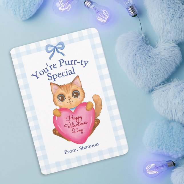 Carte De Correspondance You're Purr-ty Special Kitty Cat Valentine's Day (Créateur téléchargé)