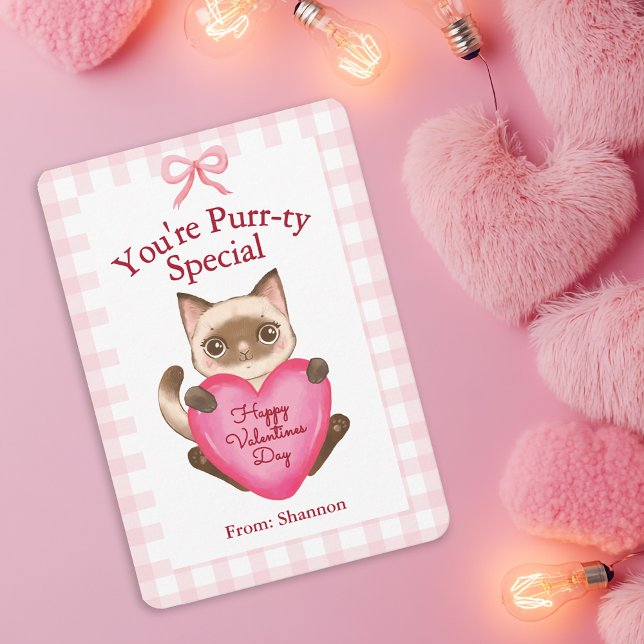 Carte De Correspondance You're Purr-ty Special Kitty Cat Valentine's Day (Créateur téléchargé)