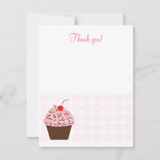 Carte De Correspondance Yummy Cupcake 4x5 Flat Merci note