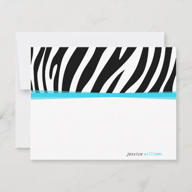 Carte De Correspondance Zany Zebra (Devant)