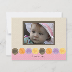 Carte De Correspondance Zoo Dot-ette Photo Merci Note