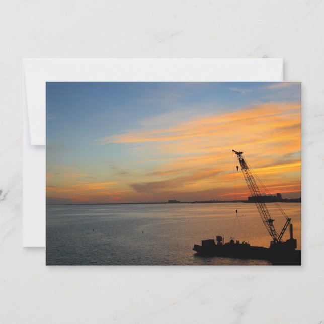 Carte de coucher de soleil de Biscayne (Devant)