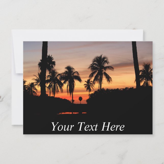 Carte de coucher de soleil Floride personnalisable (Devant)