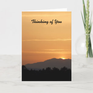 Carte de coucher de soleil orange