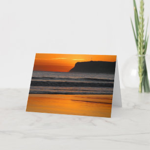 CARTE DE COUCHER DU SOLEIL DE PLAGE DE POINT LOMA