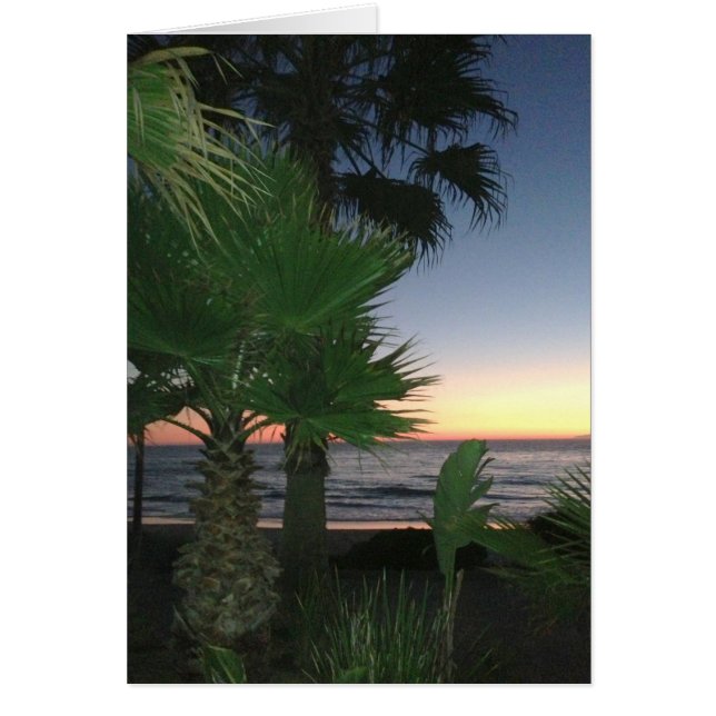 Carte de coucher du soleil - masquez à l'intérieur (Devant)