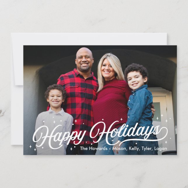 Carte de couleur modifiable, Joyeuses fêtes, étern (Devant)