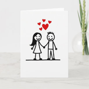 Carte de couple amoureux heureux