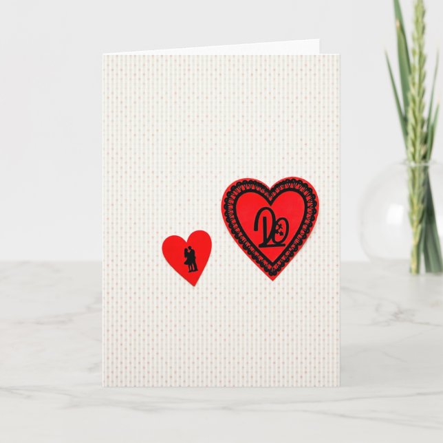 Carte de couple d'amour pour le 20e anniversaire (Devant)