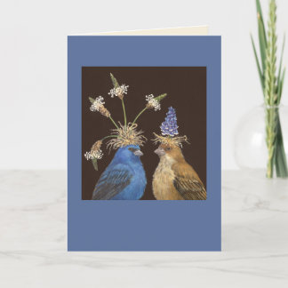Carte de couple de bunting Indigo