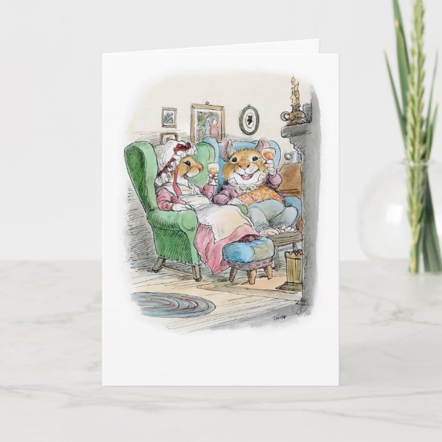 Carte de couple de souris à félicitations (Devant)