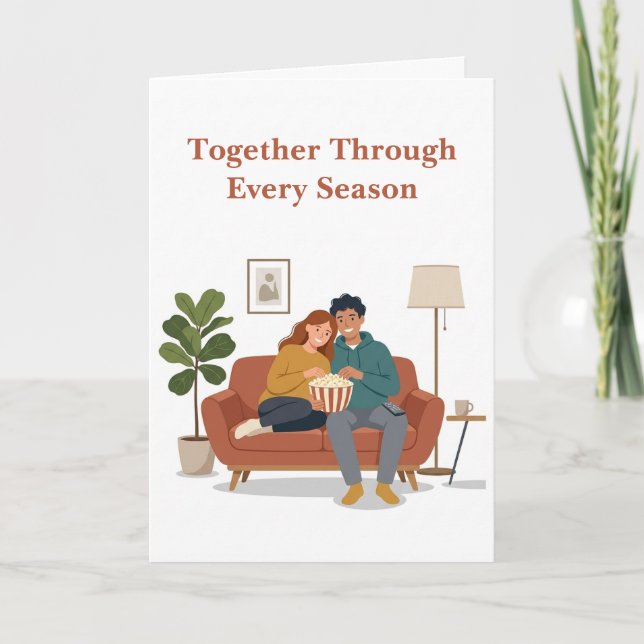Carte de couple pour toutes les saisons ensemble (Devant)