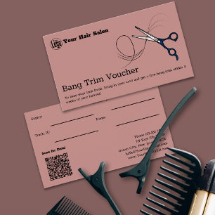 Carte de coupon de coupe bang gratuit moderne