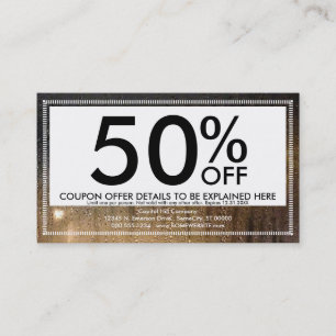 carte de coupon de pluie d'automne