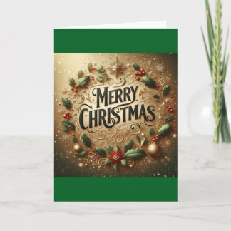 Carte de couronne de Noël