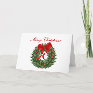 Carte de couronne de Noël