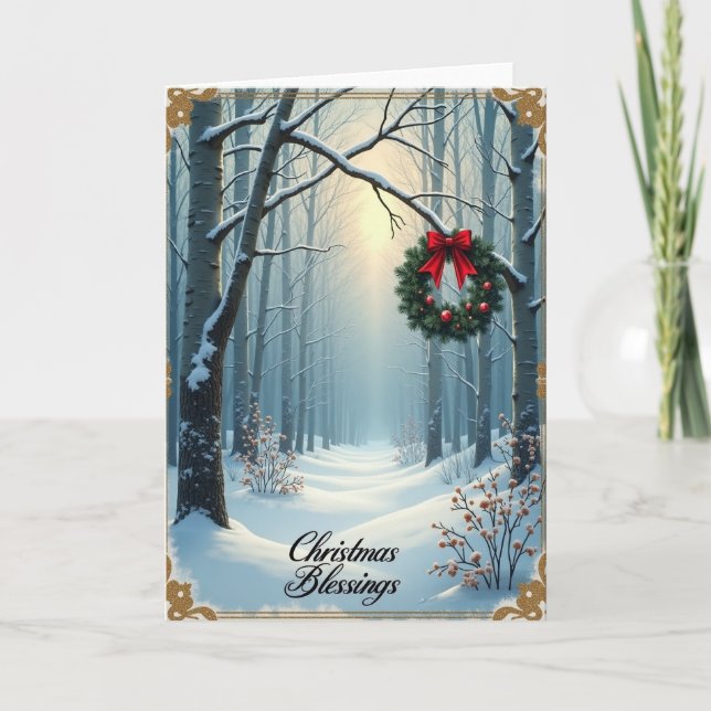 Carte de Couronne d'Hiver Tranquille (Devant)