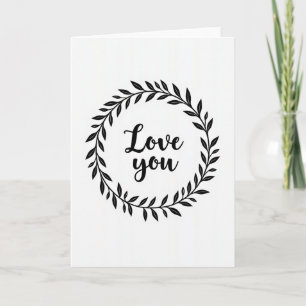 Carte de couronne « Je t'aime »