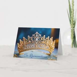 Carte de couronne or Quinceanera