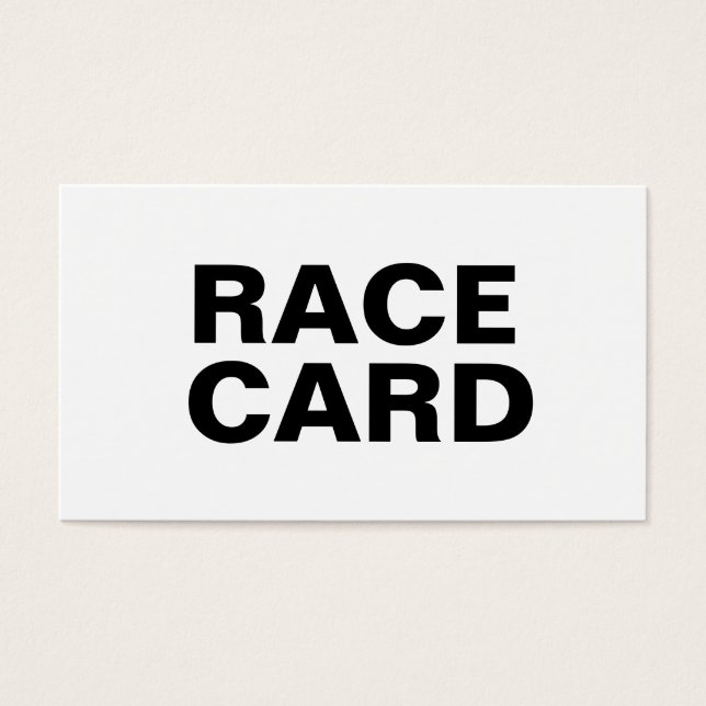 Carte de course (Devant)