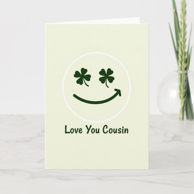 Carte de Cousin Clover Smile Love You (Devant)