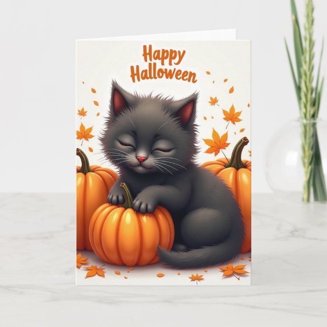 Carte de créature confortable pour Halloween (Devant)
