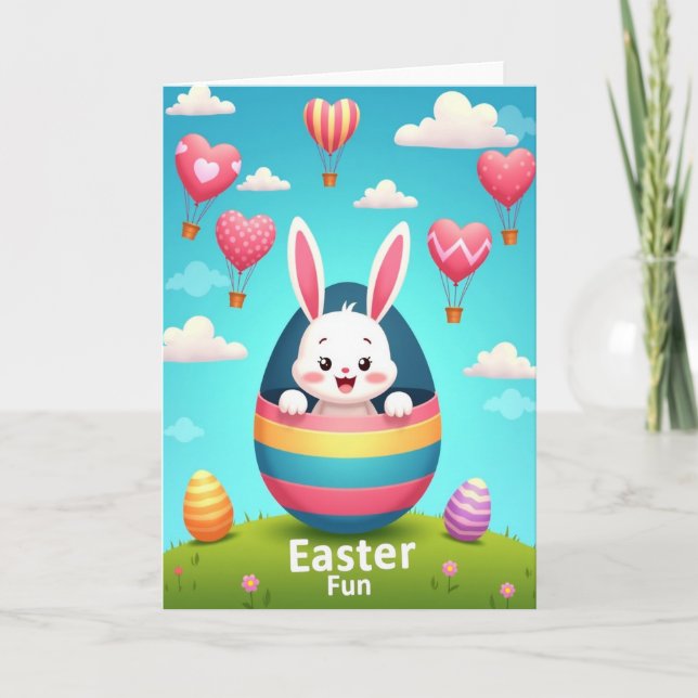Carte de créature d'œuf de printemps joyeux (Devant)