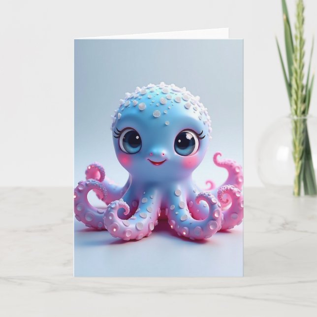 Carte de créature marine pour anniversaire fantais (Devant)