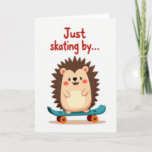 Carte de créature patineuse joyeuse