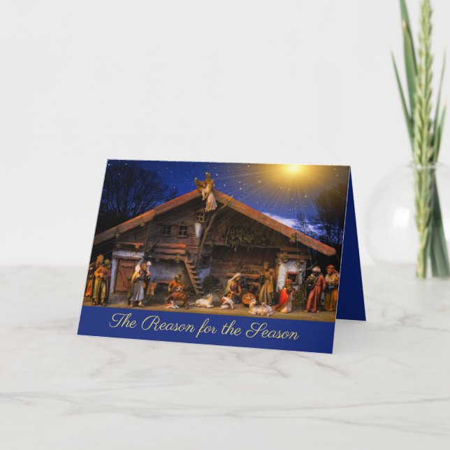 Carte de Crèche pour la Raison de la Saison (Devant)
