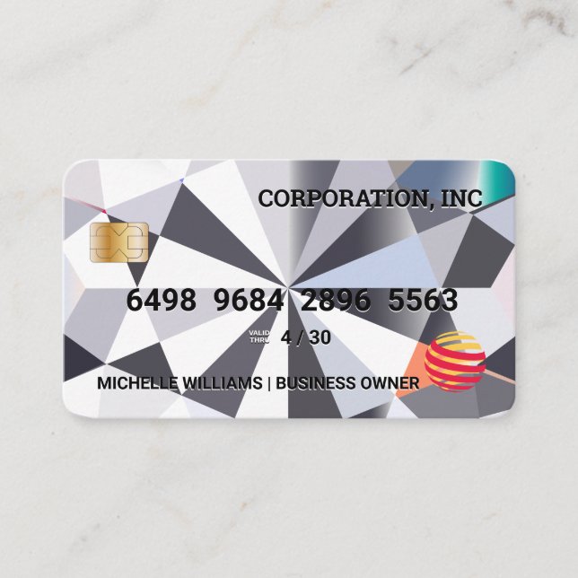 Carte de crédit | Arrière - plan diamant (Devant)