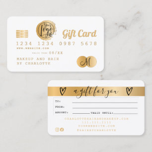 Carte de crédit blanc feuille d'or carte cadeau