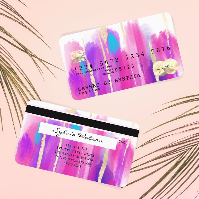 Carte de crédit Boho Broush Art Abstrait (Créateur téléchargé)