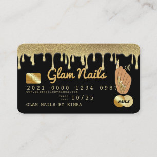 Carte de crédit de luxe Nail Tech Driving Gold Par