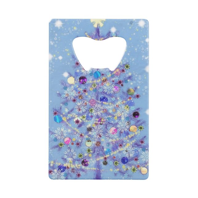 Carte de crédit de Noël Ouverture de bouteille Arb (Devant)