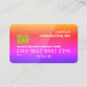 Carte de crédit Gloss rouge Carte du monde