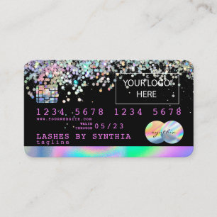 Carte de crédit Holograph Unicorn ajoutez votre lo