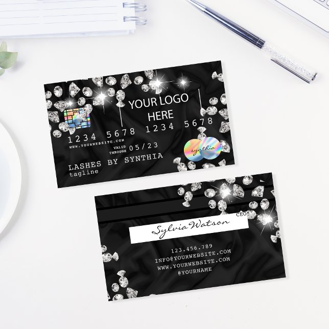Carte de crédit holographique Styled Diamonds ajou (Créateur téléchargé)