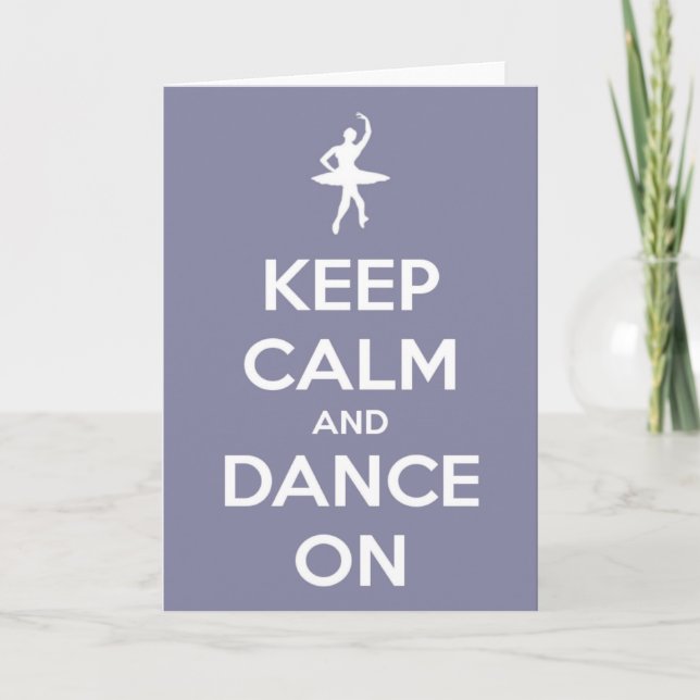 Carte de crédit Keep Calm and Dance On Lavender Gr (Devant)