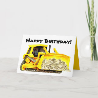 Carte de crédit Kid's Custom Bulldozer Greeting Ca