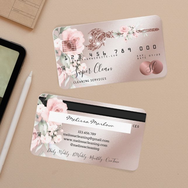 Carte de crédit Maid Cleaning House Sparkling (Créateur téléchargé)