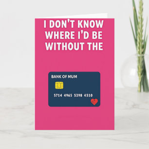 Carte de crédit Merci Maman