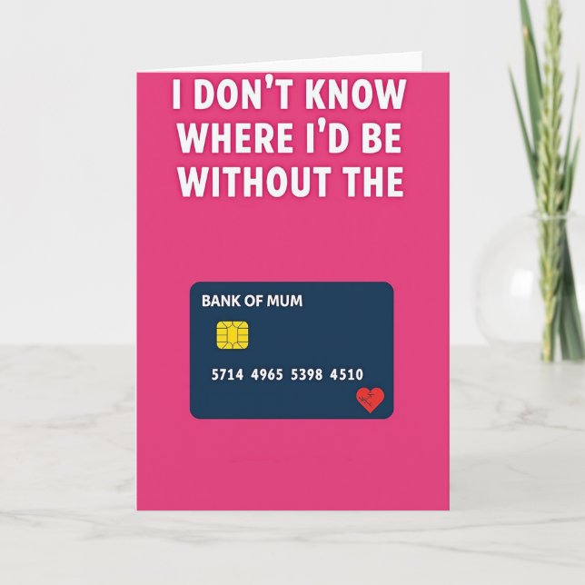 Carte de crédit Merci Maman (Devant)